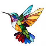 Koliažas „Kolibris“ – Elegantiškas spalvotas kolibrio vėrinys